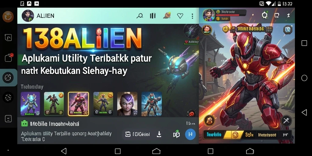 Tampilan antarmuka aplikasi 138ALIEN yang bersih dan fungsional.