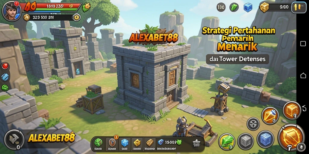 Gameplay seru ALEXABET88 dengan strategi Tower Defense.