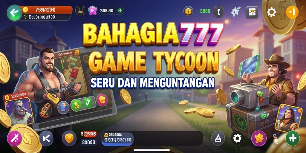 Screenshot gameplay BAHAGIA777 yang menunjukkan perkembangan bisnis yang pesat.