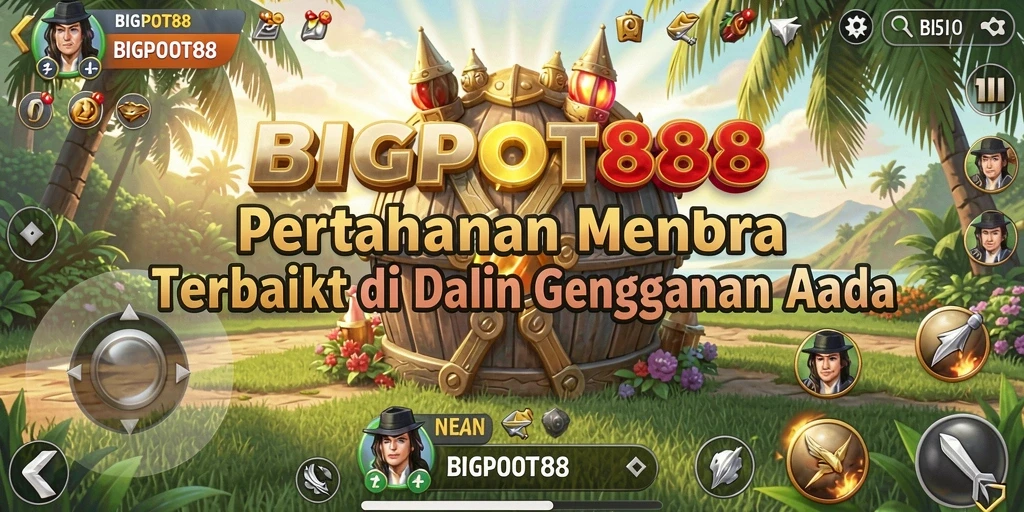 Screenshot gameplay menampilkan pertahanan menara yang epik dalam BIGPOT88.