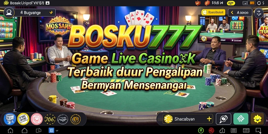 Gameplay menarik di BOSKU777 dengan dealer langsung.