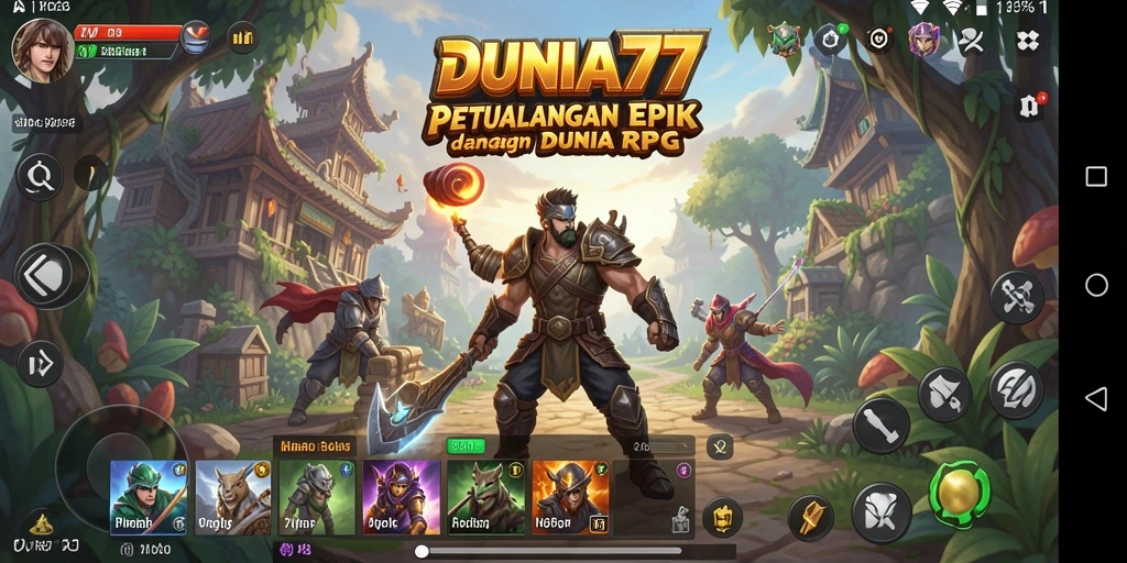 Tampilan gameplay DUNIA77 yang menarik dan penuh petualangan RPG.