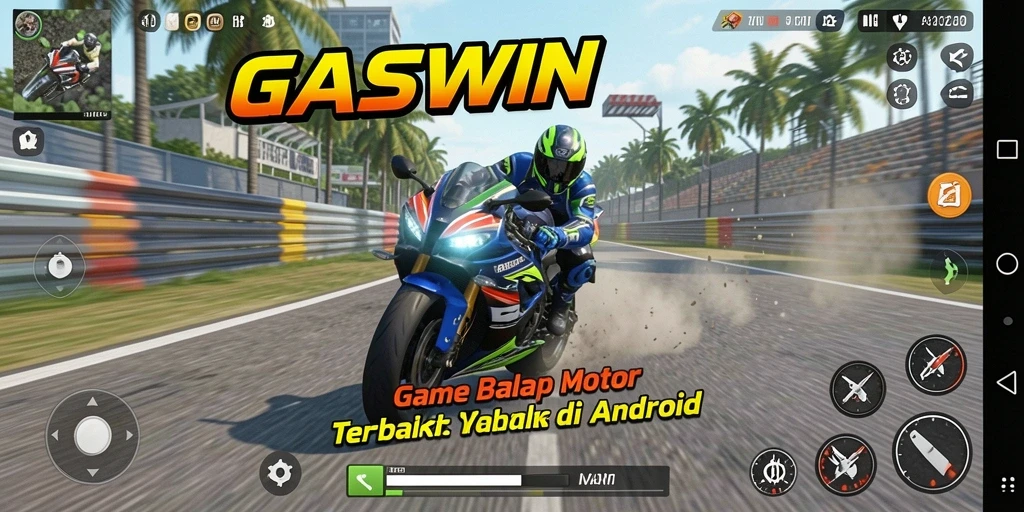 GASWIN menunjukkan aksi balap motor yang menegangkan dan realistis.