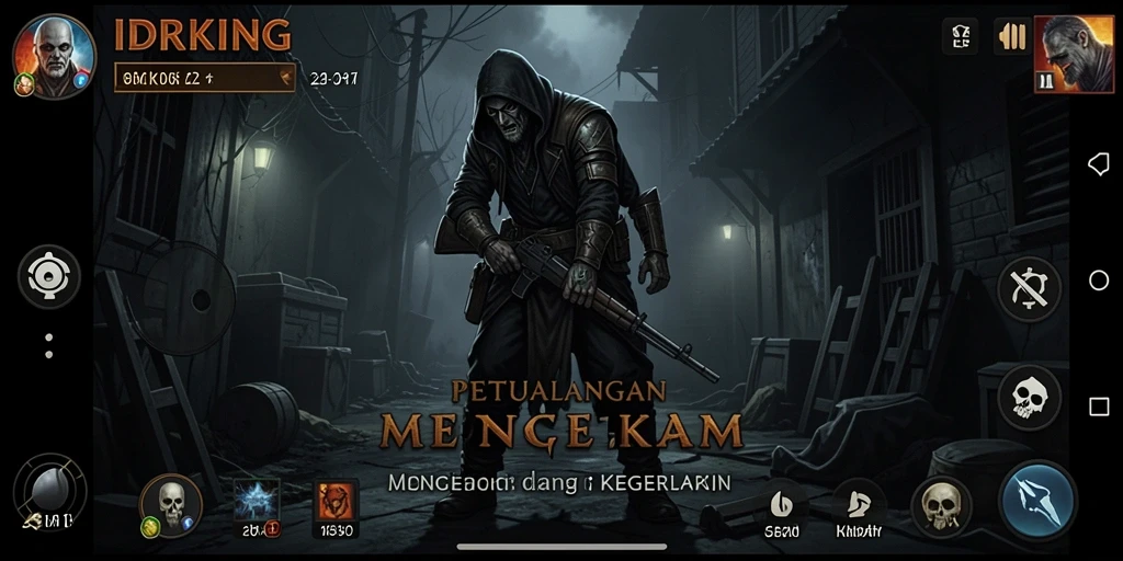 Tangkapan layar gameplay menegangkan di <strong>IDRKING</strong> dengan suasana Horror yang mencekam.
