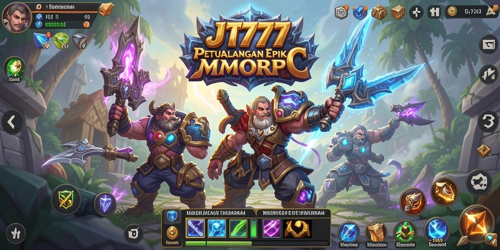Gameplay seru dari JT777 dalam dunia fantastis MMORPG.