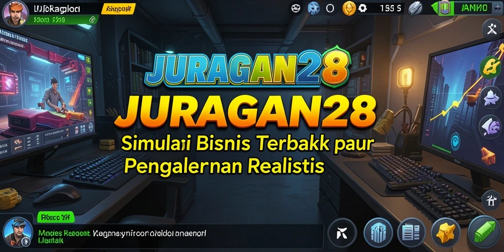 Screenshot gameplay JURAGAN28 menunjukkan pengalaman simulasi bisnis yang mendalam.