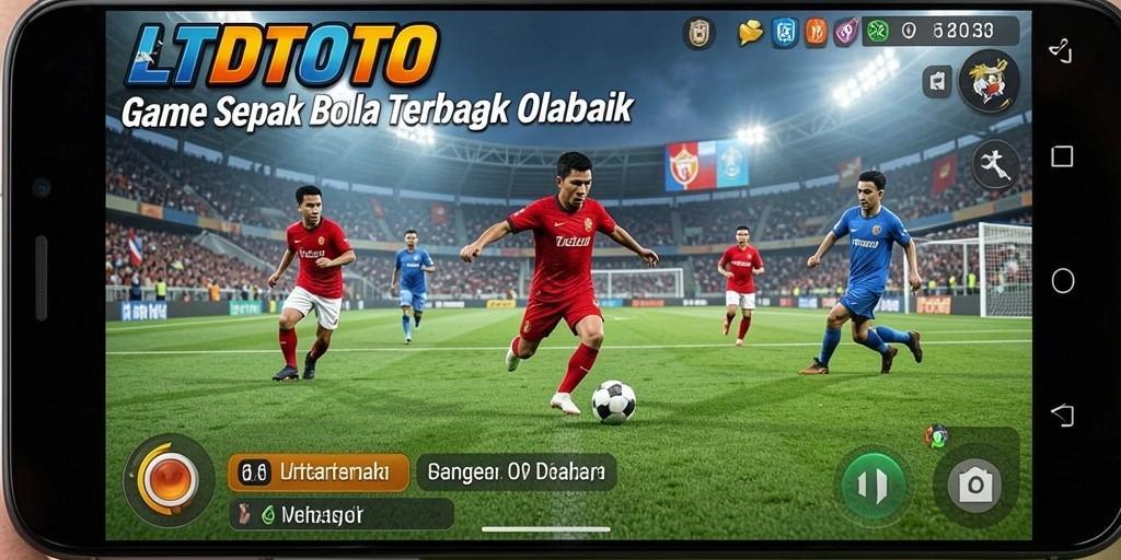 Tampilan dinamis gameplay sepak bola LTDTOTO yang seru.