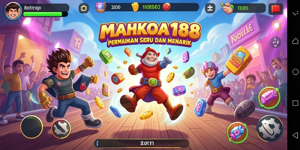 Screenshot gameplay MAHKOTA188 yang menunjukkan aksi menegangkan di level arcade.