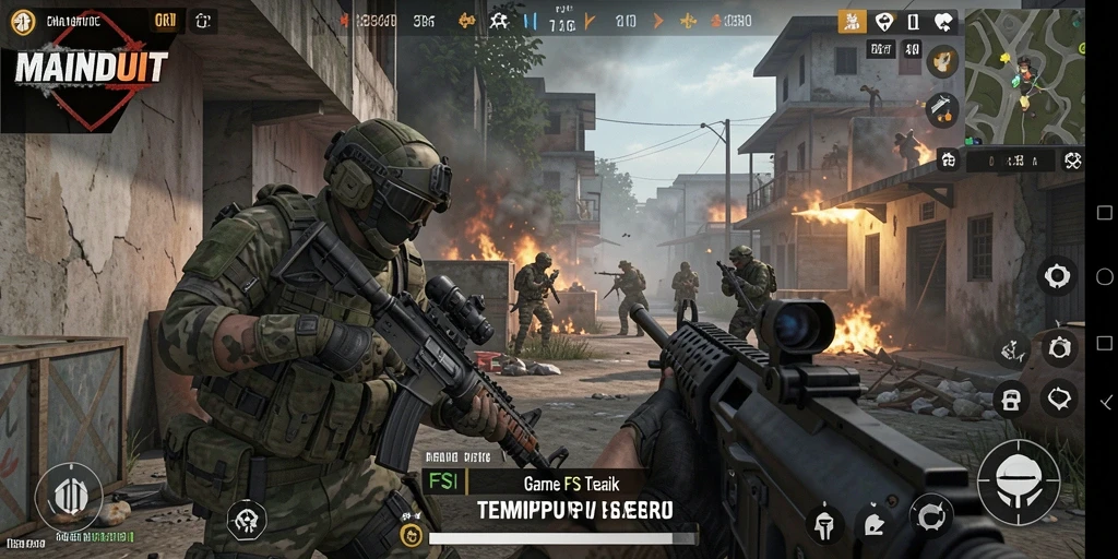 Gameplay MAINDUIT yang mendebarkan dengan aksi FPS yang intens.