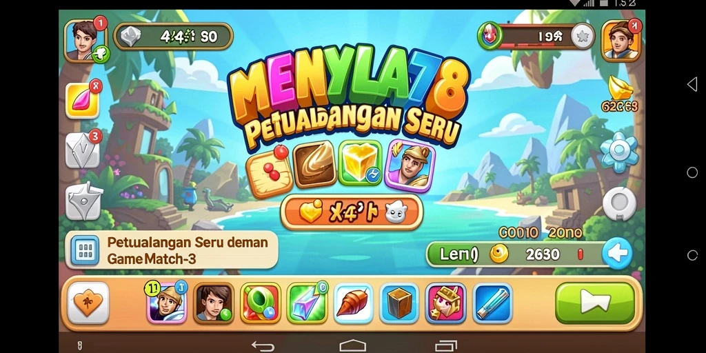 Tampilan gameplay <strong>MENYALA78</strong> yang penuh warna dan menantang.