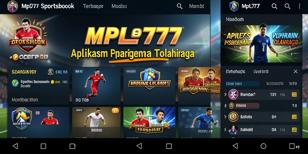 Tampilan layar utama MPL777 menampilkan berbagai opsi taruhan olahraga.