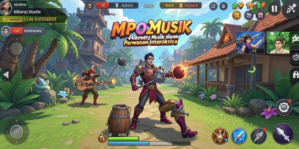 Tampilan gameplay seru dengan berbagai genre musik yang menarik.