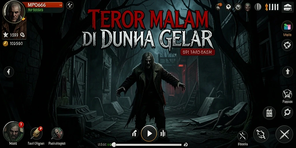Tangkapan layar menampilkan suasana mencekam dalam game Horror.