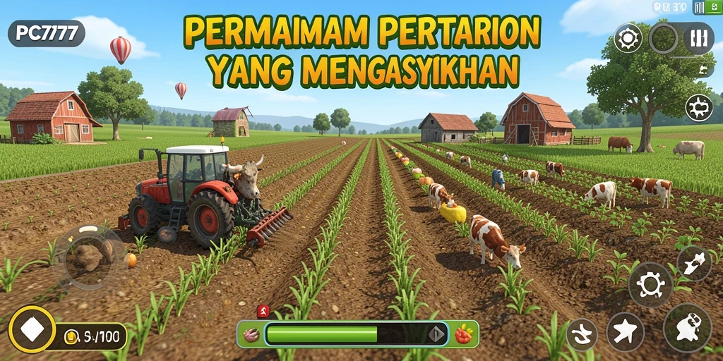 Gameplay menyenangkan dan interaktif saat bertani.