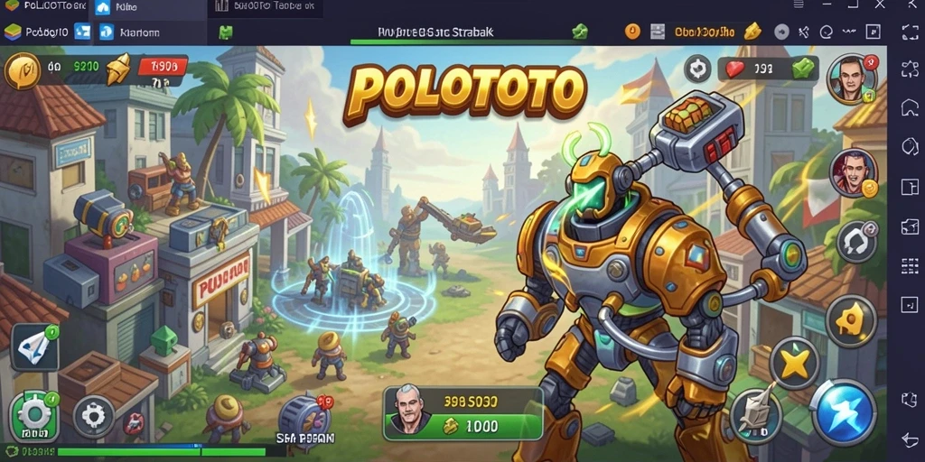 Tampilan gameplay mendebarkan dalam POLOTOTO dengan strategi yang mendalam.