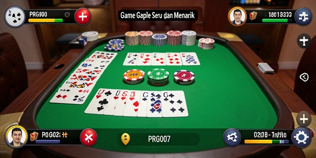 Screenshot gameplay PRG007 menampilkan aksi seru bermain Gaple.