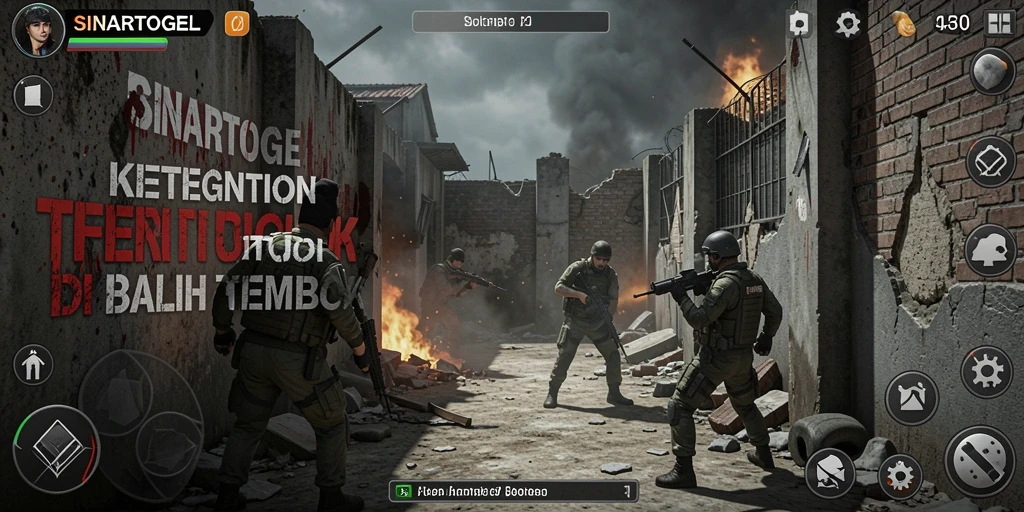 Screenshot gameplay SINARTOGEL menampilkan suasana mencekam saat berhadapan dengan hantu.