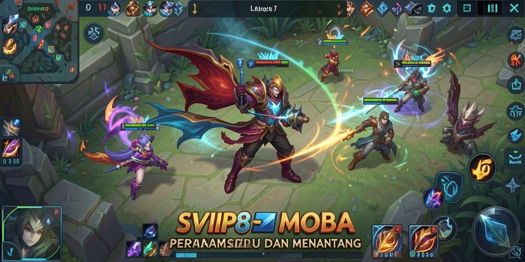 Gameplay seru SVIP8 dalam pertempuran MOBA.
