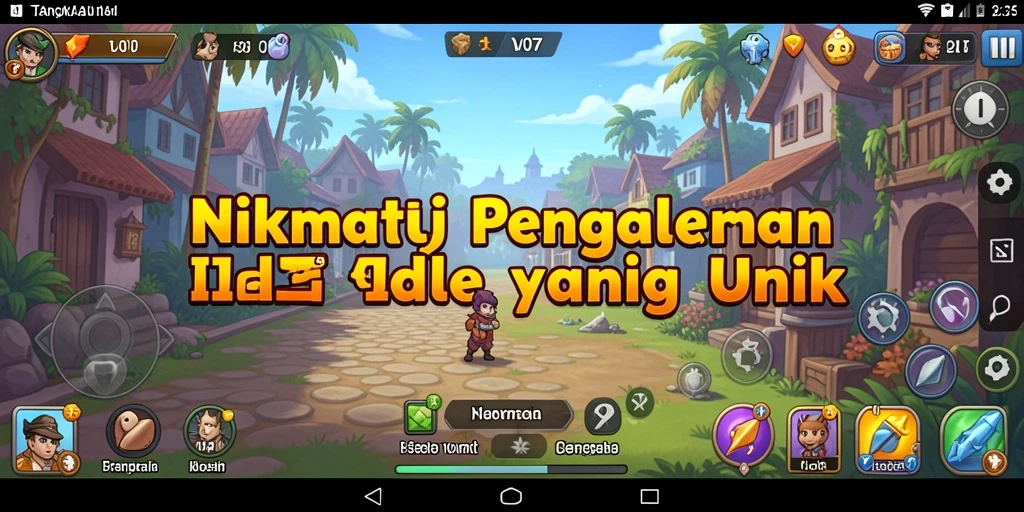 Screenshot utama V07 menampilkan gameplay Idle yang menarik.