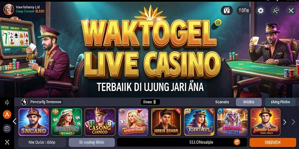 Tampilan gameplay Live Casino yang mendebarkan di WAKTOGEL.
