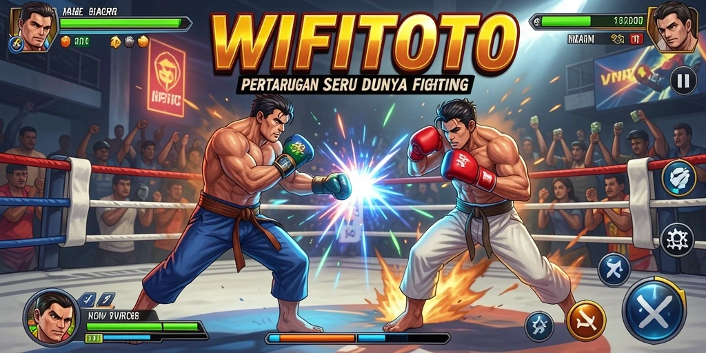 Tangkapan layar menunjukkan pertarungan seru di WIFITOTO dengan karakter yang beraksi.