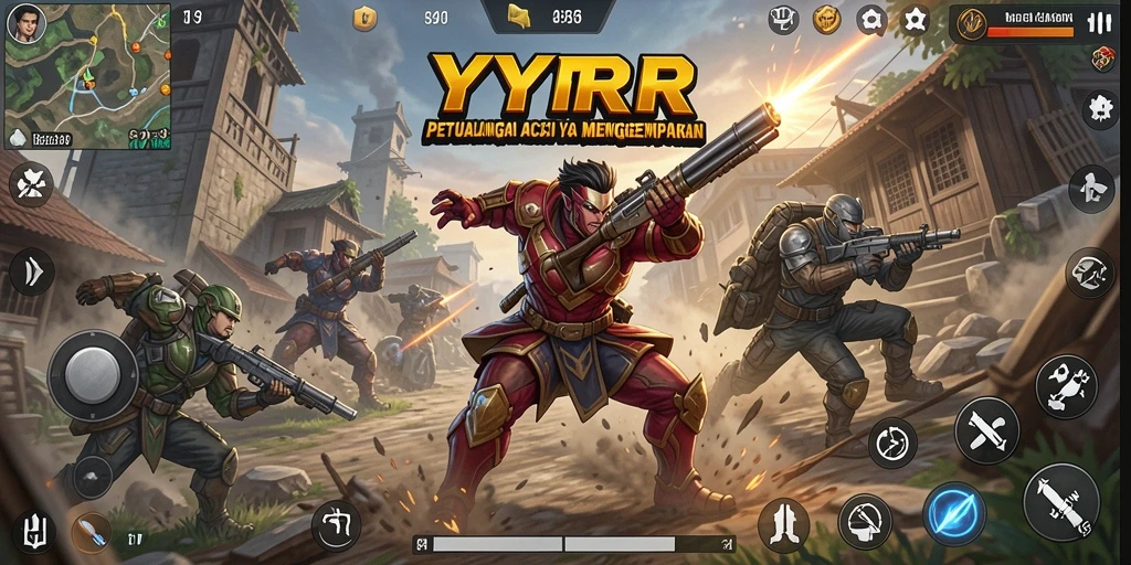 Tampilan gameplay YYRR dengan aksi mendebarkan di setiap level.